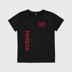 Футболка хлопковая детская TOYOTA, цвет: черный