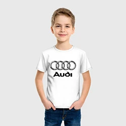 Футболка хлопковая детская AUDI, цвет: белый — фото 2