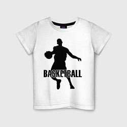 Футболка хлопковая детская Basketball Player, цвет: белый