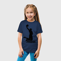 Футболка хлопковая детская Jordan Basketball, цвет: тёмно-синий — фото 2