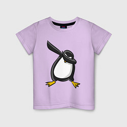 Футболка хлопковая детская DAB Pinguin, цвет: лаванда