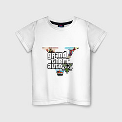 Футболка хлопковая детская GTA 5: City, цвет: белый