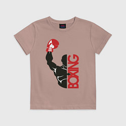 Футболка хлопковая детская Boxing, цвет: пыльно-розовый