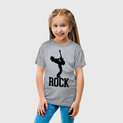 Футболка хлопковая детская Rock Guitar, цвет: меланж — фото 2