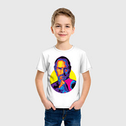 Футболка хлопковая детская Jobs Colors, цвет: белый — фото 2