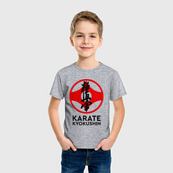 Футболка хлопковая детская Karate Kyokushin, цвет: меланж — фото 2