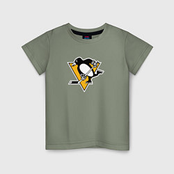 Футболка хлопковая детская Pittsburgh Penguins: Evgeni Malkin, цвет: авокадо