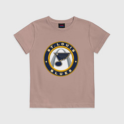 Футболка хлопковая детская St Louis Blues, цвет: пыльно-розовый