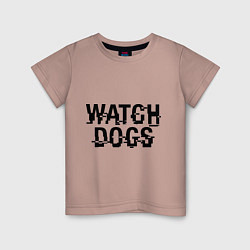 Футболка хлопковая детская Watch Dogs, цвет: пыльно-розовый