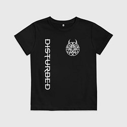 Футболка хлопковая детская DISTURBED, цвет: черный