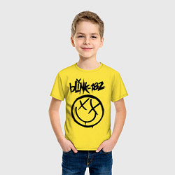 Футболка хлопковая детская BLINK-182, цвет: желтый — фото 2