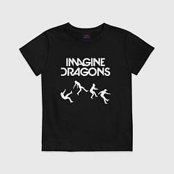 Футболка хлопковая детская IMAGINE DRAGONS, цвет: черный