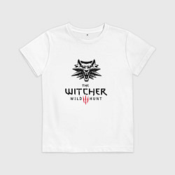 Футболка хлопковая детская THE WITCHER 3:WILD HUNT, цвет: белый
