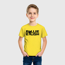 Футболка хлопковая детская BILLIE EILISH, цвет: желтый — фото 2