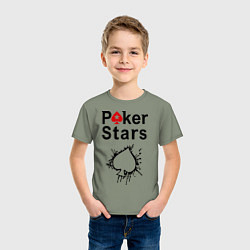 Футболка хлопковая детская Poker Stars, цвет: авокадо — фото 2