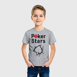 Футболка хлопковая детская Poker Stars, цвет: меланж — фото 2