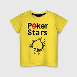 Футболка хлопковая детская Poker Stars, цвет: желтый