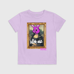 Футболка хлопковая детская Blink 182 Nine Mona Lisa, цвет: лаванда