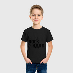 Футболка хлопковая детская Rock hard, цвет: черный — фото 2