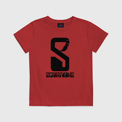 Футболка хлопковая детская Scorpions logo, цвет: красный