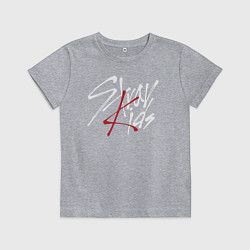 Футболка хлопковая детская Stray Kids, цвет: меланж