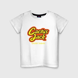 Футболка хлопковая детская Cactus Jack, цвет: белый
