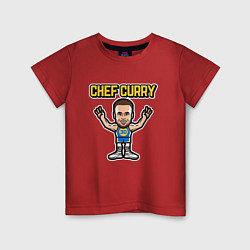 Футболка хлопковая детская Chef Curry, цвет: красный