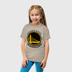 Футболка хлопковая детская GOLDEN STATE WARRIORS, цвет: миндальный — фото 2