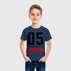 Футболка хлопковая детская 05 Dagestan, цвет: тёмно-синий — фото 2