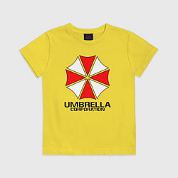 Футболка хлопковая детская UMBRELLA CORP, цвет: желтый