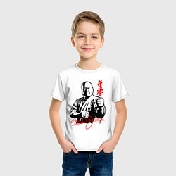 Футболка хлопковая детская Масутацу Ояма, цвет: белый — фото 2