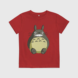 Футболка хлопковая детская Тоторо, цвет: красный