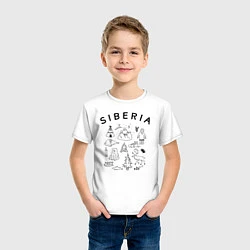 Футболка хлопковая детская Siberia, цвет: белый — фото 2