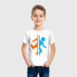 Футболка хлопковая детская PORTAL, цвет: белый — фото 2