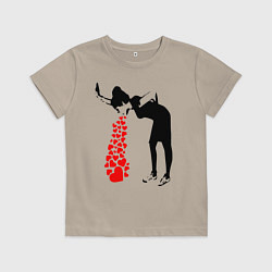 Футболка хлопковая детская Banksy, цвет: миндальный