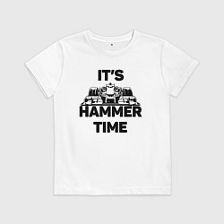 Футболка хлопковая детская It's hammer time, цвет: белый