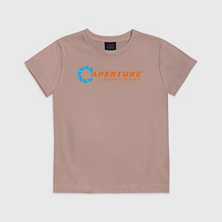 Футболка хлопковая детская Aperture Laboratorie, цвет: пыльно-розовый
