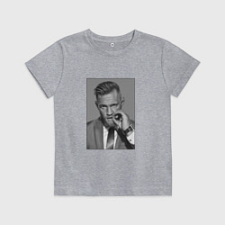 Футболка хлопковая детская Conor McGregor, цвет: меланж