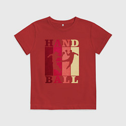Футболка хлопковая детская Handball, цвет: красный