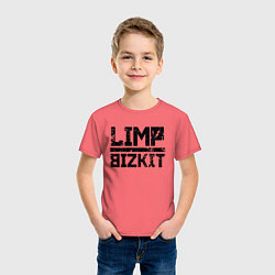 Футболка хлопковая детская LIMP BIZKIT, цвет: коралловый — фото 2