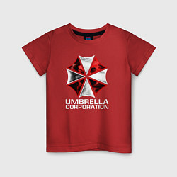 Футболка хлопковая детская UMBRELLA CORP, цвет: красный