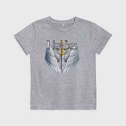 Футболка хлопковая детская Heroes of Might and Magic, цвет: меланж