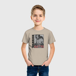 Футболка хлопковая детская Warrior Gatti, цвет: миндальный — фото 2
