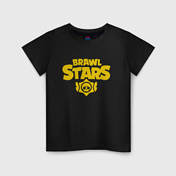 Футболка хлопковая детская Brawl Stars GOLD, цвет: черный