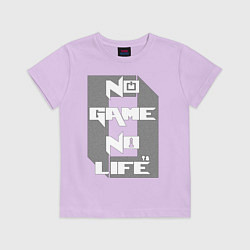 Футболка хлопковая детская No Game No Life Zero, цвет: лаванда