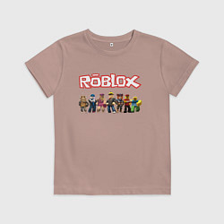 Футболка хлопковая детская ROBLOX, цвет: пыльно-розовый