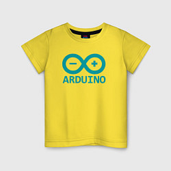 Футболка хлопковая детская Arduino, цвет: желтый