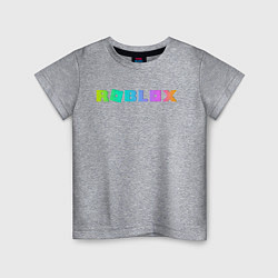Футболка хлопковая детская ROBLOX, цвет: меланж