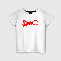 Футболка хлопковая детская DMC НА СПИНЕ, цвет: белый