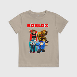 Футболка хлопковая детская ROBLOX, цвет: миндальный
